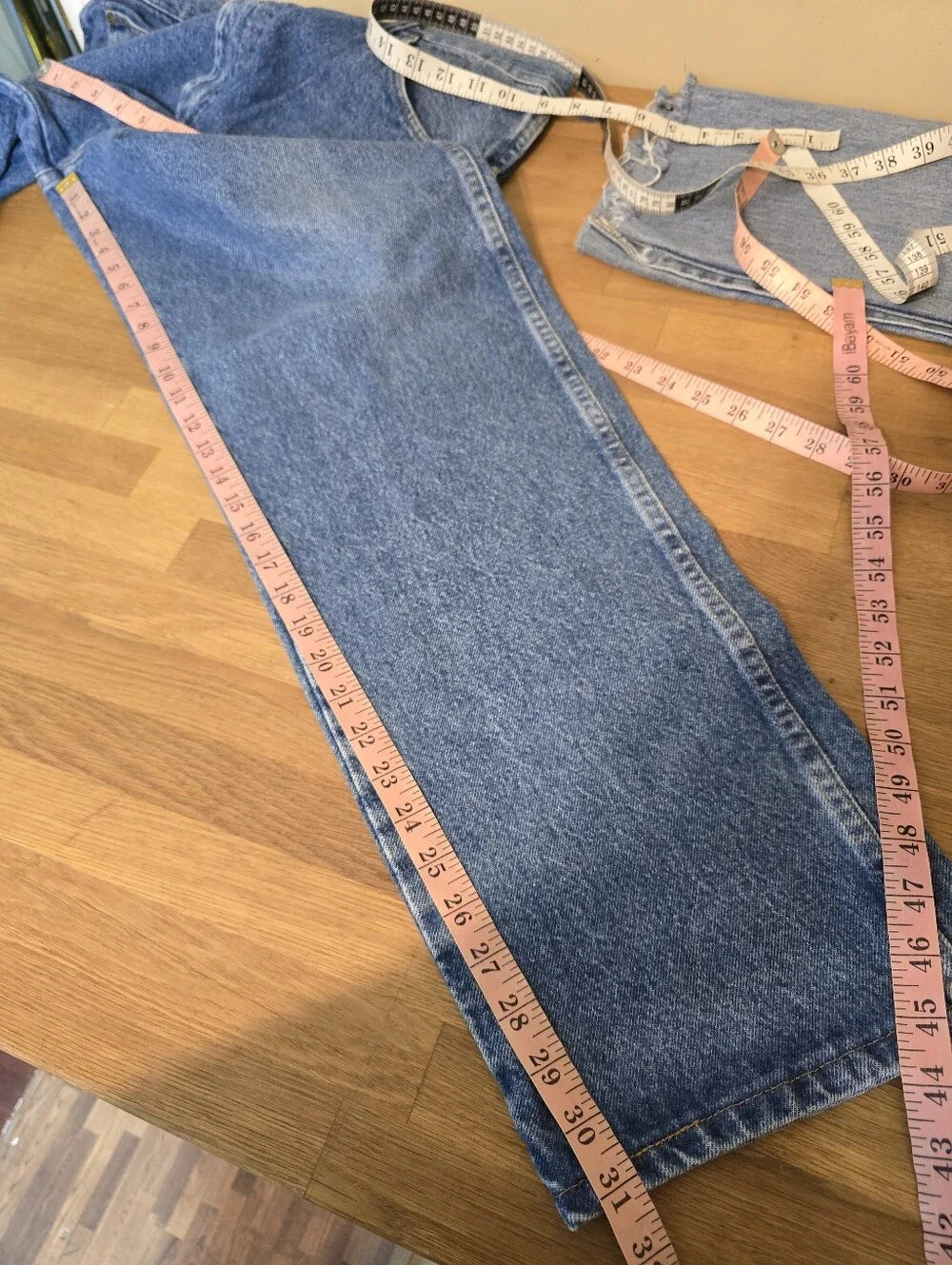 Wrangler Jeans Men's 38 Blue Regular Fit Straight Leg Denim Workwear